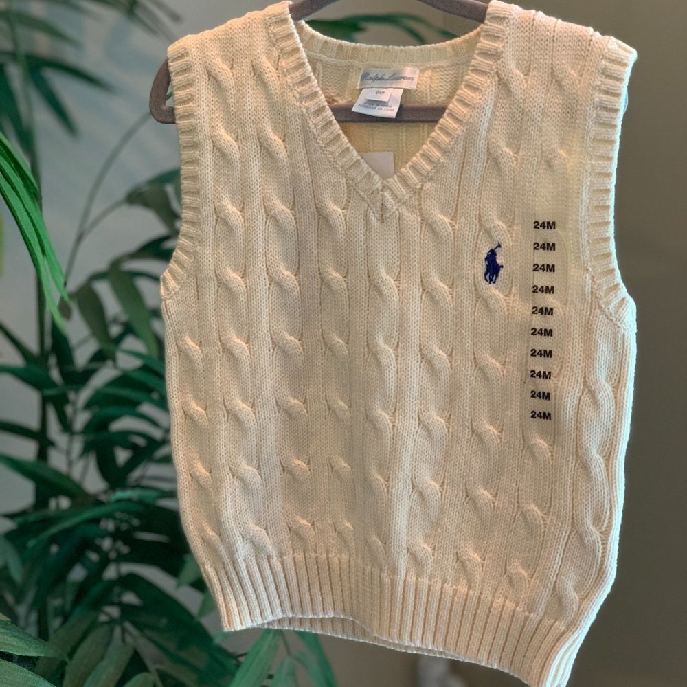 Ralph Lauren Cable-Knit Sweater Vest